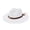 White, variant on Conairie Unisex Summer Straw Fedora Hat with Feather Decoration Beach Vacation Sun Protection Wide Brim Casual Style Light Yellow