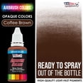 thumbnail image 2 of U.S. Art Supply 1-Ounce Opaque Coffee Brown Airbrush Paint, 2 of 8
