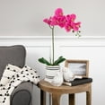 thumbnail image 2 of Northlight Real Touch™ Artificial Spring Orchids in a Striped Ceramic Pot - 2' - Pink, 2 of 7