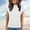 White, variant on QUNYINEY Short Sleeve Womens Summer T Shirts Cotton Black Tops Pullover Slim Fit Mock Neck Casual Shirts
