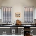 thumbnail image 2 of Gray Abstract Oil Painting Kitchen Curtains - Vintage Tier Cafe Curtains for Bathroom Living RV Rod Pocket Window Drapes 36 Inch 2 Panels Set 28"x36" Window Treatment Tiers, 2 of 4