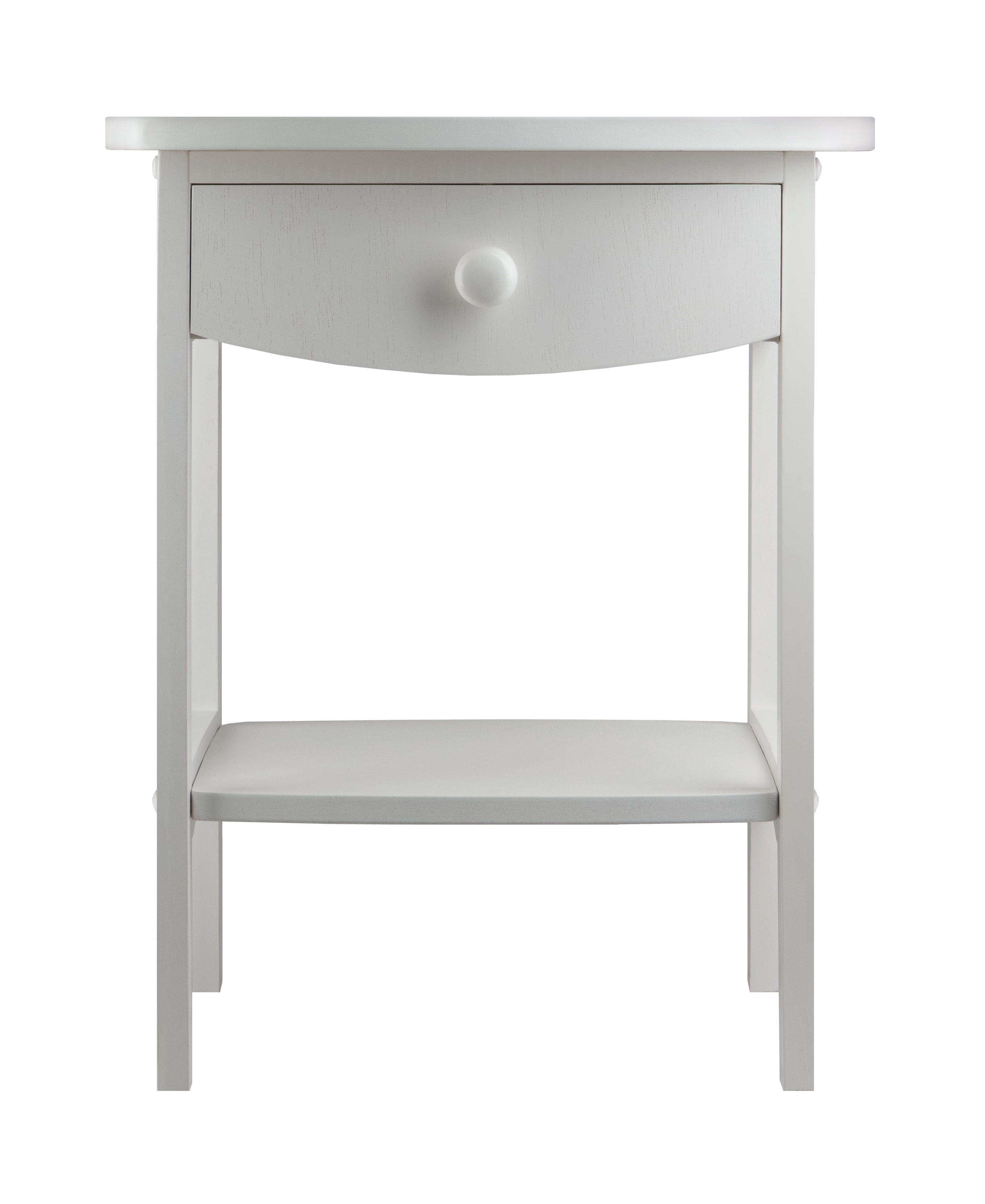 Winsome Wood Claire Curved Nightstand White Walmart