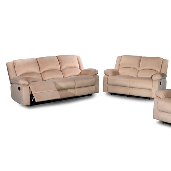 US Pride Furniture Gus Contemporary 2-piece Microfiber Fabric Reclining Sofa Set, S6026-2PC