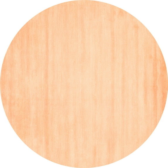 Ahgly Company Indoor Round Abstract Orange Contemporary Area Rugs, 8' Round