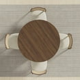 thumbnail image 4 of MAYEERTY 46" Wooden Round Rustic Dining Table for Dining Room Kitchen, Walnut, 4 of 9