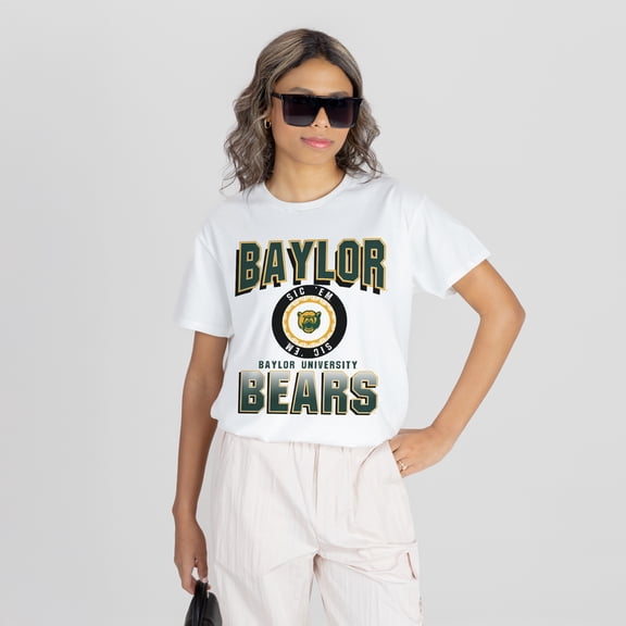 Women's Gameday Couture White Baylor Bears All-Time Classic Oversized Flowy T-Shirt