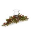 thumbnail image 1 of National Arbre PESB3-300-24WBR 24 Po Sentir de Vraies Couronnes de Poils Enneigés avec 50 Piles Fonctionnant Bougie Électronique Rouge 9 Baies Rouges et 15 Cônes avec Minuterie de Télécommande, 1 of 1