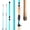 JHLSQB-7'0", variant on 7' Spinning Fishing Rod with 2 Tips, High Carbon Fiber Blank, Lightweight Action, AAA Cork Handle, Green Design, Freshwater & Inshore Saltwater Rod, Fishing