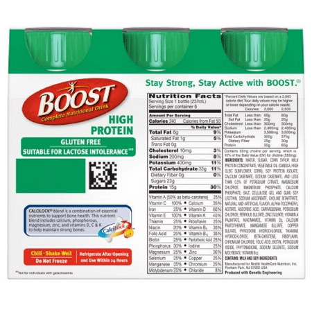 4 Pack - BOOST High Protein Complete Nutritional Energy Drinks, Very Vanilla 8 oz, 6 ea