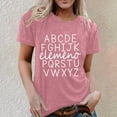thumbnail image 2 of Short Sleeve T Shirts For Women Letter Print Casual Crew Neck Graphic Sun Shirt Women, 2 of 4