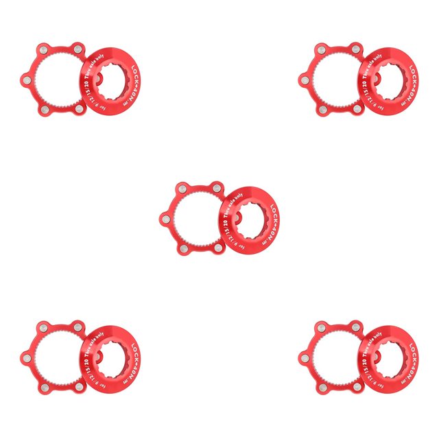 Juego de adaptador de rotores de freno de disco Soidarity 5piezas Rojo