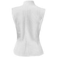 thumbnail image 5 of Cardigan Sweaters for Women, Women's Sweater Vest Fashionable Buttoned Sleeveless Knit Cardigan Casual Wear Stretchy Comfortable Layering Piece, Women's Sweaters(White,XL), 5 of 7