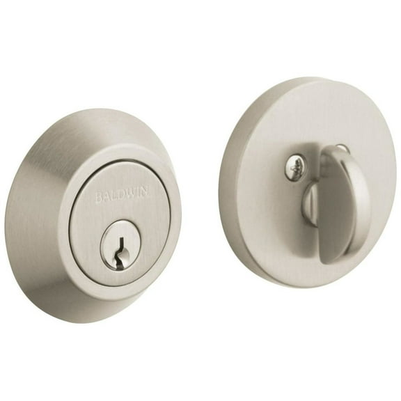 Open Box Baldwin 8241 Contemporary Solid Brass Single Cylinder Keyed Entry Deadbolt From The Estate