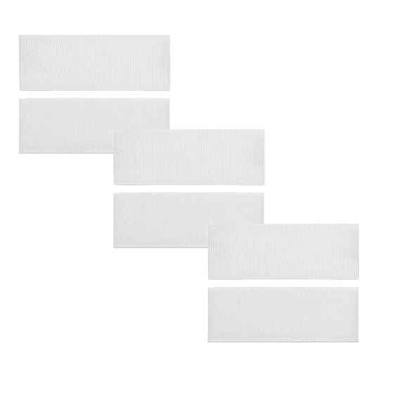 LKZQHMC 2x4 inch Adhesive Square Hook and Loop Tape - 6 Sets - Sticky Back Fastener for Indoor or Outdoor Use - Instead of Holes and Screws,White