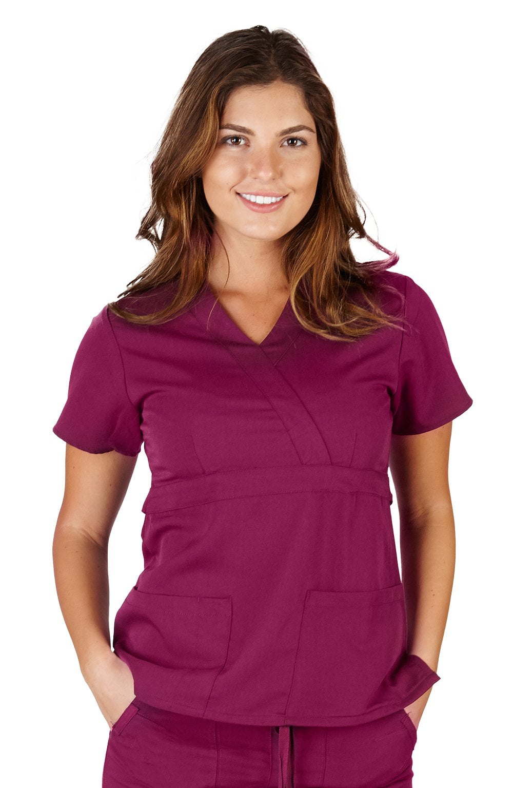 ultrasoft scrubs UltraSoft Premium 3 Pocket Mock Wrap Medical Scrub