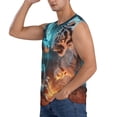 thumbnail image 3 of Pofeuu Blue Dragon And White Tiger Print Men's Muscle T-Shirt, Sleeveless, Muscle Tank, Classic Muscle Tee Top For Men Casual Sleeveless Muscle T-Shirt Trendy Clothes-Medium, 3 of 7
