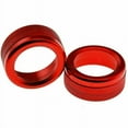 thumbnail image 5 of 2x Red Alloy Volume Radio Switch Knob Covers For Porsche 911 for Cayenne Macan, 5 of 6