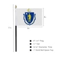 thumbnail image 3 of Promopatriot MA Massachusetts State Mini Stick Flag 4x6 inch Polyester with 11 inch Plastic Pole Handheld, 3 of 5