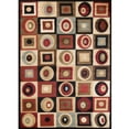 thumbnail image 2 of Concord Global 60237 7 ft. 10 in. x 10 ft. 10 in. Soho Round & Squares - Black, 2 of 5