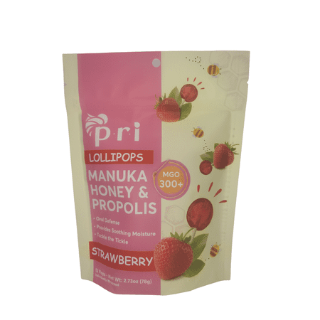 Makuka honey strawberry LolliPops - 12 Lollipops