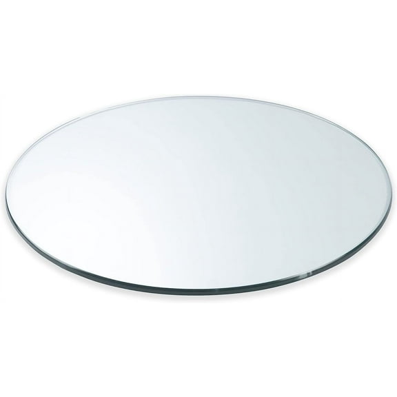 Spancraft 13" Inch Round 3/8" Thick Clear Glass Table Top with Flat Polished Edge and Tempered Glass, Replacement Glass Table Top, Great for Dining Tables, end Tables, and Outdoor Patio Table Tops or