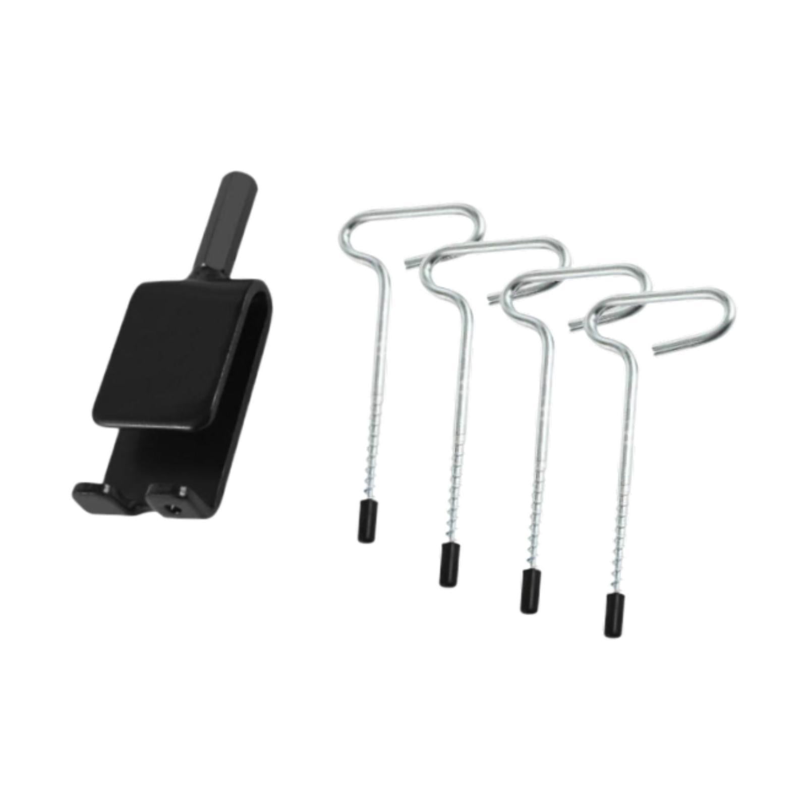 figatia Ice Anchor Tool Kit Ice Fishing Shelter Stakes with 4Pcs Threaded Pegs Heavy Duty Sturdy Fixing Tools for Ice Fishing Camping