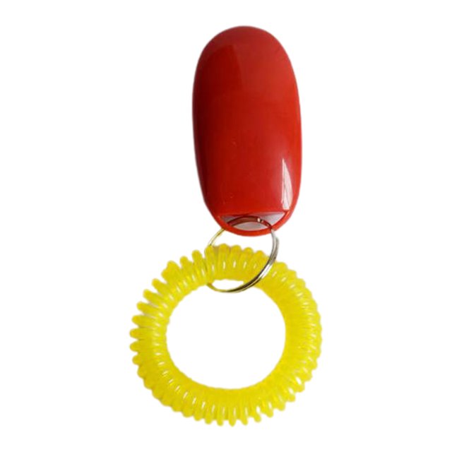 Visland Pet Training Clicker Adjustable Frequency Wear-Resistant Solid Non Fading Convenient Stop Barking Exercise Professional Recall Dog Training Clicker Tool for Yard