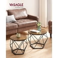 thumbnail image 2 of Juego de mesa de café VASAGLE Small Round con marco de acero (2 unidades), 2 of 9