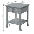 thumbnail image 5 of Convenience Concepts American Heritage Logan 1 Drawer End Table with Pull-Out Shelf, Gray, 5 of 7