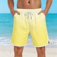 thumbnail image 2 of Hurxie Men's 4-Way Stretch Swim Trunks Quick Dry Board Shorts Beach Swimwear Bathing Suit Yellow,M, 2 of 7