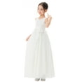 thumbnail image 4 of Ekidsbridal Ruffle Trim Chiffon Flower Girl Dress for Birthday Parties Formal Evening Dance Recital Gown 324 6, 4 of 6