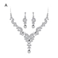 thumbnail image 6 of Ayyufe Fashion Wedding Faux Crystal Rhinestone Decor Necklace Earrings Set, 6 of 7