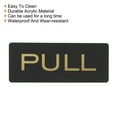 thumbnail image 4 of Unique Bargains Push Pull Door Sign Acrylic Self Adhesive Rectangle Sticker Black/Golden 4 Pack, 4 of 6