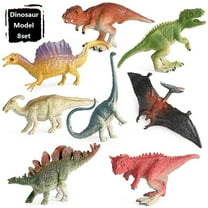 ABPWLY Toys 8 Sets Colorful Simulation Dinosaur Model Ornaments for Kids Educational Play and Collection Outdoor Toys