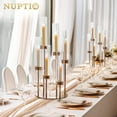 thumbnail image 3 of Nuptio Gold Candelabra Centerpieces for Tables , 6 Arm Gold Hurricane Candle Holder Centerpiece Table Decorations with Removable Glass Cover,1PC, 3 of 12
