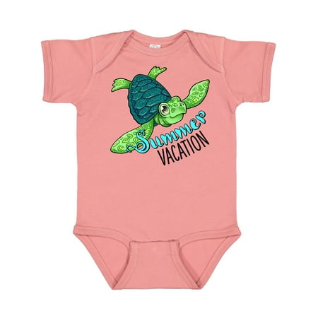 

Inktastic Summer Vacation cute sea turtle Gift Baby Boy or Baby Girl Bodysuit