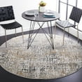 thumbnail image 2 of SAFAVIEH Vogue Martha Abstract Area Rug, Beige/Grey, 3' x 3' Round, 2 of 8