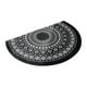thumbnail image 2 of Alfombras de baño antideslizantes, absorbentes, de medio círculo, para puerta, cocina, suelo Blanco Negro 50x80cm, 2 of 8