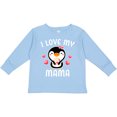 thumbnail image 3 of Inktastic I Love My Mama with Cute Penguin and Hearts Girls Long Sleeve Toddler T-Shirt, 3 of 5