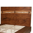 thumbnail image 4 of Zeko King Size Storage Bed- Live Edge Panel Headboard- Walnut Brown Wood, 4 of 6