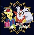 thumbnail image 2 of Men's Pokemon Christmas Pikachu and Delibird Happy Holidays Graphic Tee Navy Blue X Large, 2 of 5