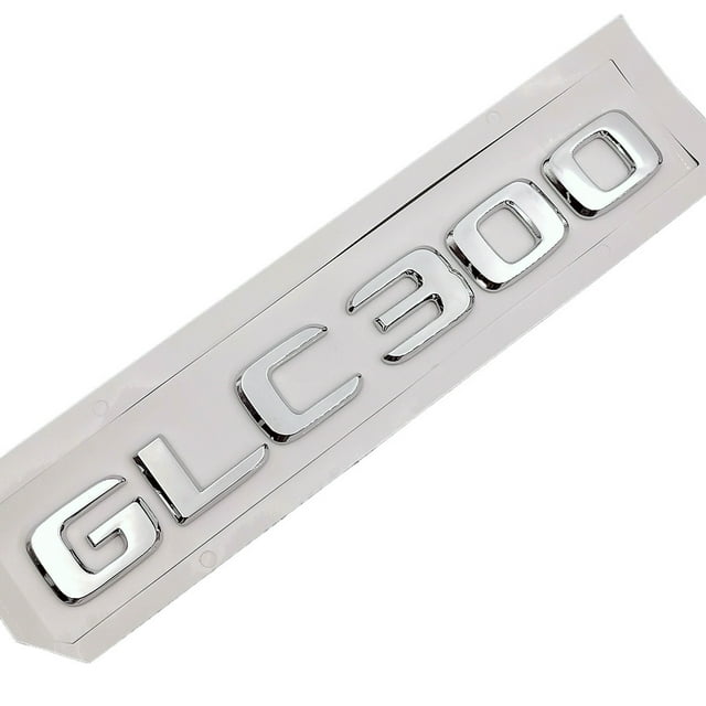 ZWEIP Car Rear Tail Emblem Number Letters Car Sticker For Mercedes Benz GLC300 GLC 300 Chrome Silver/ Matte Black
