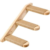 Cat Climbing Shelf Wall Mounted,Three Step Cat Stairway with Jute Scratching for Kitten Perch Platform Walls Furniture