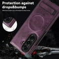 thumbnail image 6 of ELEHOLD Case for Samsung Galaxy Z Fold 7, Shockproof Magnetic Leather Phone Case with Stand, Compatibility with Mag Safe Accessories,Darkpurple, 6 of 7