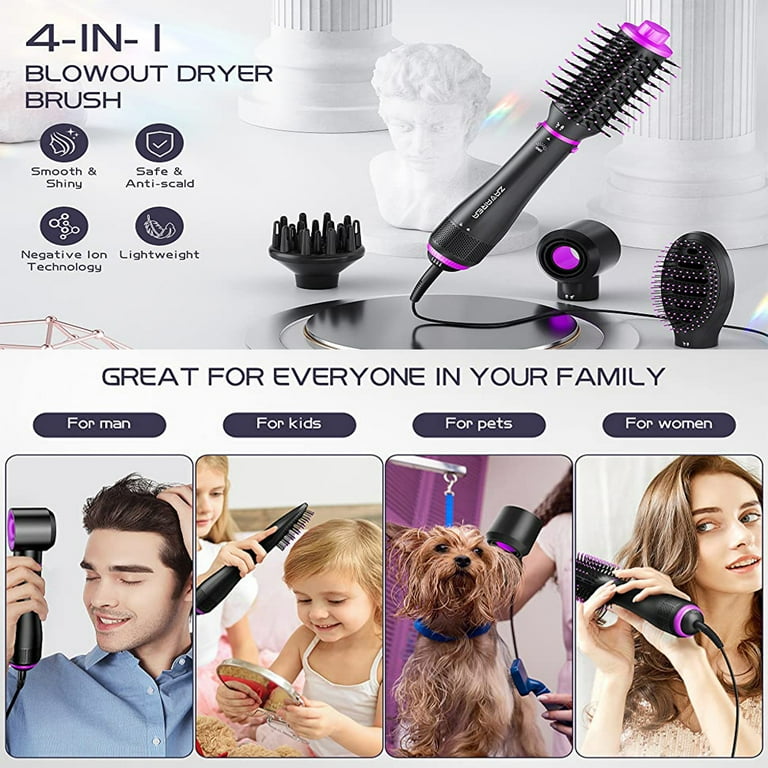 Blow dryer 2024 with detachable brushes