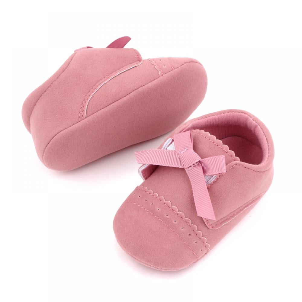 HONGTEYA Baby Moccasins with Fur Fleece Rubber Soles Warm Snow Boots Leather Baby Shoes for Boys Girls 