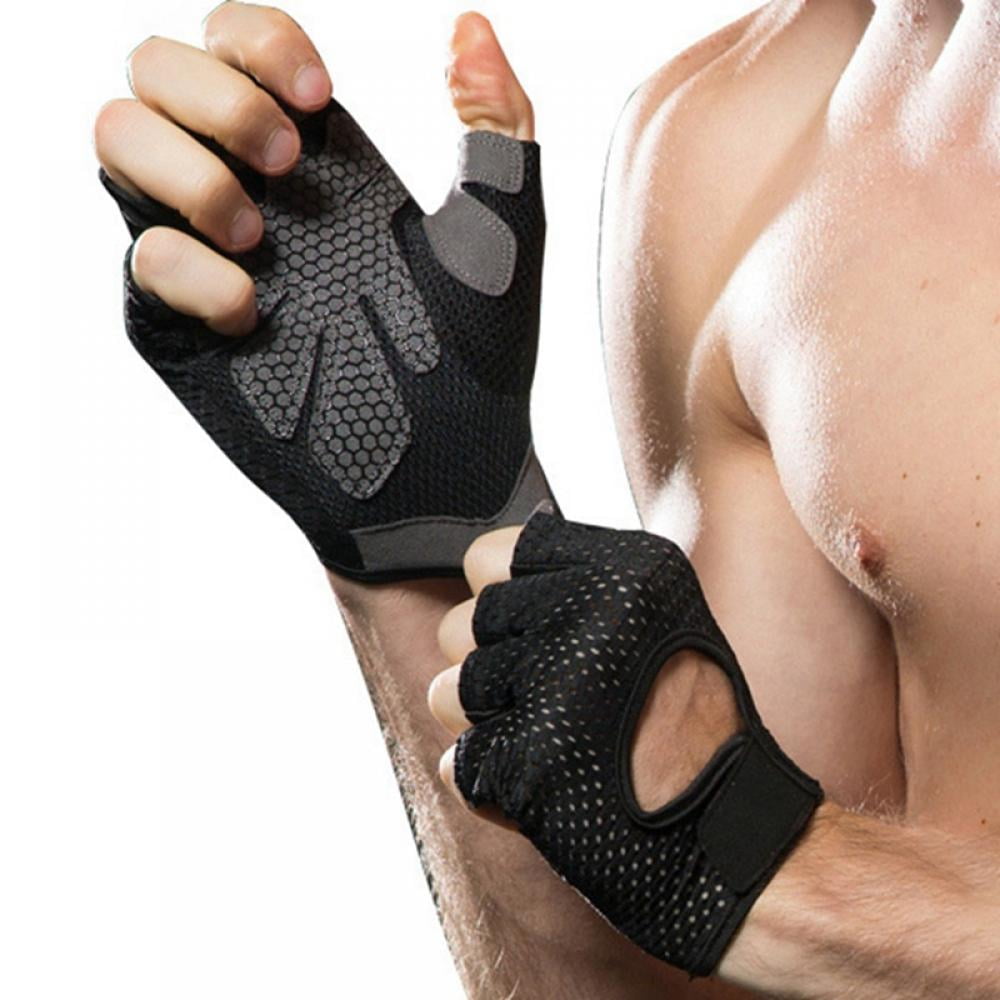 Gym Fingerless Gloves Weight Lifting Fitness Training Workout Exercise CLEARANCE 
