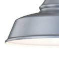 thumbnail image 3 of Vaxcel Dorado 1 Light Dusk to Dawn Silver White Farmhouse Barn Dome Outdoor Wall Lantern, 3 of 3