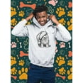 thumbnail image 2 of Corgi Pup W Santa Hat Hoodie Men -Image by Shutterstock, Male 3X-Large, 2 of 4