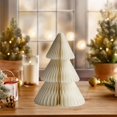 thumbnail image 1 of Adorno Navideño de Papel para árbol de Navidad, Decoración de Mesa Navideña, Adorno Coleccionable Moderno de con Forma de Panal para Las Fies Beige 20 cm, 1 of 8